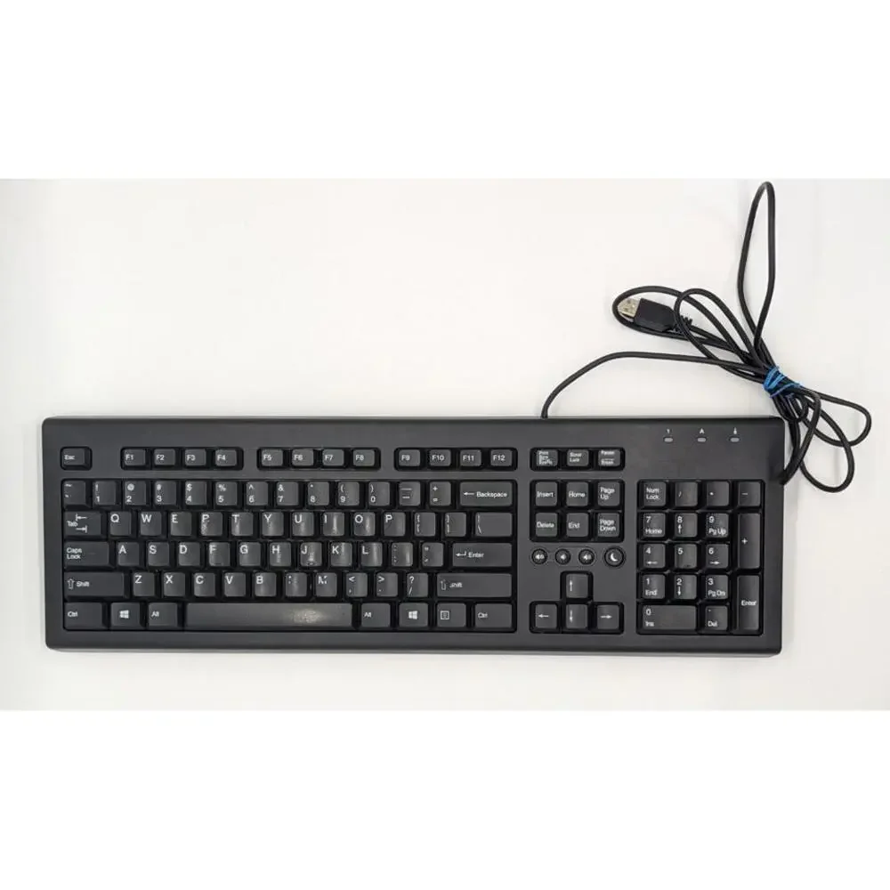 HP Wired USB Black US Keyboard - Model PR1101U Tested & Working